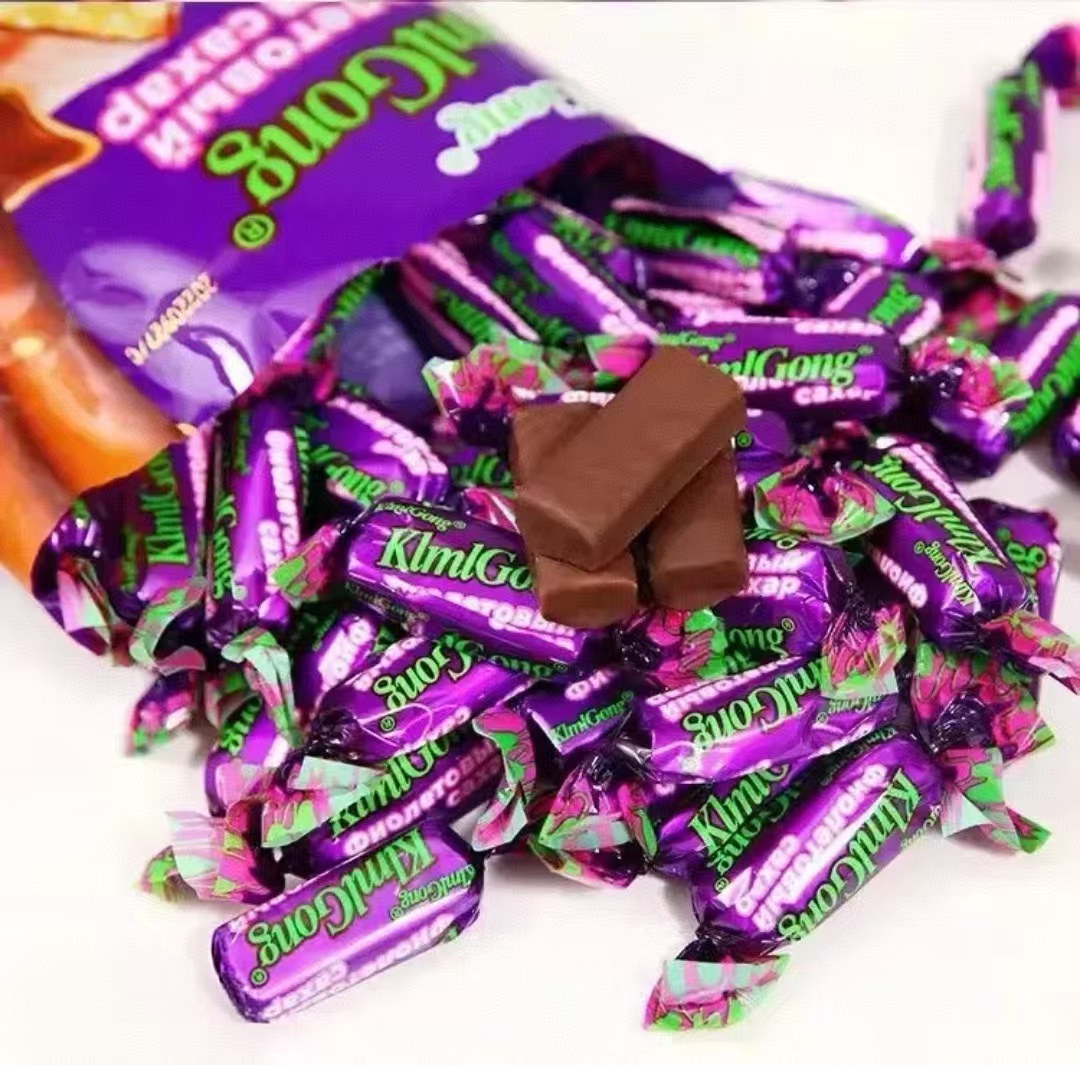 龙江优选・紫皮巧克力糖果 500g 袋装 | 酥脆夹心 经典风味